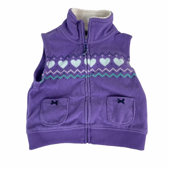 Carter’s Fleece Vest, Purple, 6 Months - Picture 5 of 5